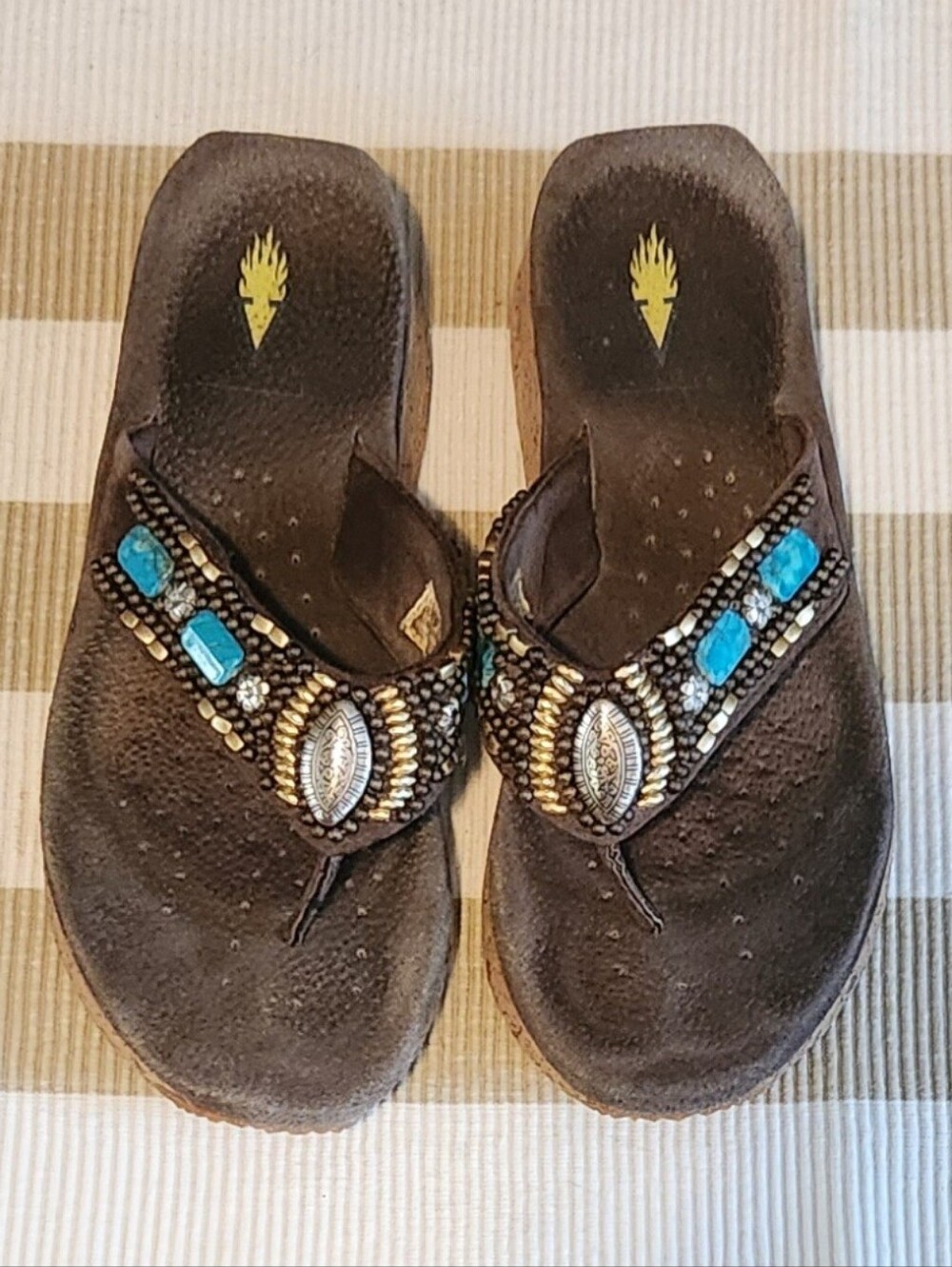 *Very Volatile Beaded Sandals ☆ Size 9